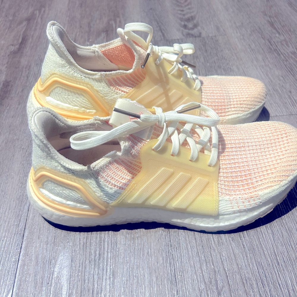 Adidas ultraboost Light Yellow and Cream Running Shoes